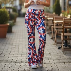 DEEROSE Patriotic Style Bell Bottom Leggings